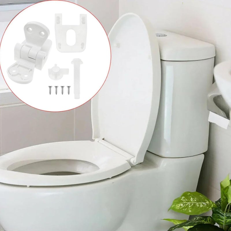 Dsjnf White Plastic Toilet Seat Hinge Bolt Nut Toilets Seat Tightening Kit For Toilet Seat Cover Replacement And Repair 1Set - Image 4